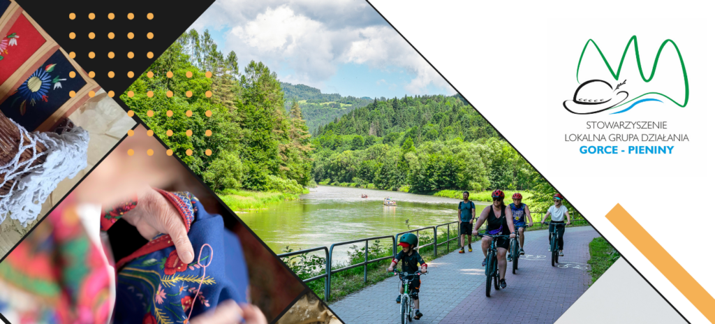 Rodzina na ścieżce rowerowej wokół Jeziora Czorsztyńskiego